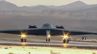 B-2 Spirit Nuclear Capable Bomber Practices Takeoffs and Landings
