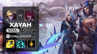 Xayah vs Ezreal ADC - KR Challenger - Patch 13.13 Season 13