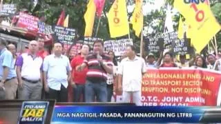 Protest rally vs higher penalty sa traffic violations, isinagawa ng mga transport group