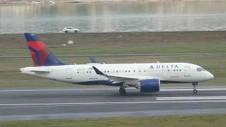 Delta Air Lines Airbus A220-100 [N138DU] Takeoff from PDX