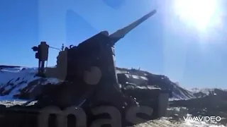 1st footage of being used Russian 2S7 "Malka' 203mm Hv Howitzer in Ukraine.