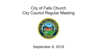 City Council Regular Meeting September 9, 2019