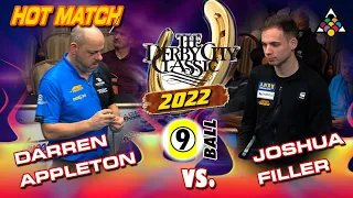 9-BALL: DARREN APPLETON VS JOSHUA FILLER - 2022 DERBY CITY CLASSIC