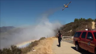 CL-415 "Super-Scooper" training, Castaic, California with LACoFD Battalion 6