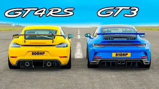 Porsche GT4 RS v GT3: DRAG RACE