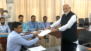 PM Modi files nomination from Varanasi; accompanied by ministers, allies