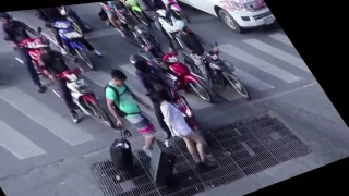 Bangkok, Fußgänger haben´s nicht leicht