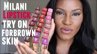 Milani Lipstick Collection Try On (Brown Skin)