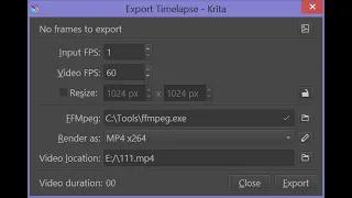 Как настроить imagesequence запись для speedpaint в Krita
