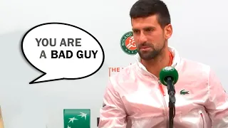 This Reporter DISRESPECTED Novak Djokovic... look at his response!