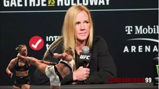 Holly Holm let’s Ronda Rousey know she was the better fighter PERIOD