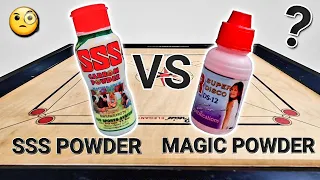 SSS CARROM POWDER VS MAGIC POWDER IN CARROM.