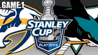 San Jose Sharks vs Nashville Predators Play off Game 1 - NHL 16 Gameplay - Ps4