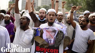 Protests grow across Muslim world against French president Emmanuel Macron