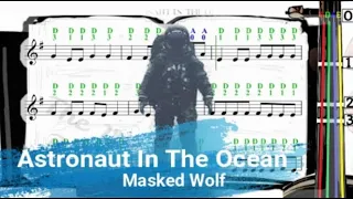 Astronaut in the Ocean | Masked Wolf | Violin SHEET MUSIC [With Fingerings] [Level 2]