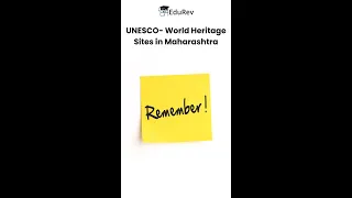 Trick to remember UNESCO World Heritage Sites in Maharashtra #shorts