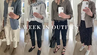 What I wore to work this week | Spring capsule outfits