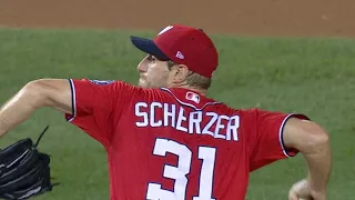 SF@WSH: Watch Scherzer fan 10 Giants in 10 seconds