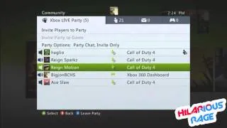 Hilarious Rage: EPIC RAGE IN XBOX LIVE PARTY!