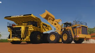 Farming Simulator 19 - Caterpillar 994F Loader River Sand Load In Dump Truck Caterpillar 797B