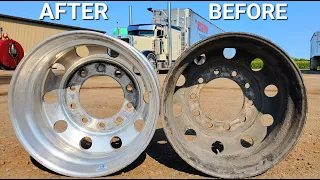 How To Clean Up Old Aluminum Rims !     Turning Old Beat Up Inner Rims Into Nice Clean Outter Rims !