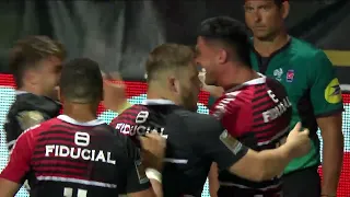 TOP 14 - Essai de Juan CRUZ MALLIA (ST) - Stade Toulousain - Stade Rochelais - Barrages-Saison 21/22