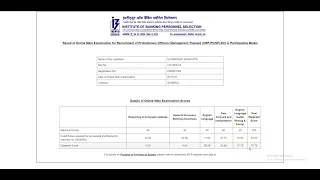 IBPS PO (CRP-XIII) MAINS SCORECARD @LearningCapsules @learningniti @Studyniti