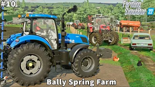 Placing Animals & Bringing Water, Soil Preparation & Sowing Canola│Bally Spring│FS 22│Timelapse#10