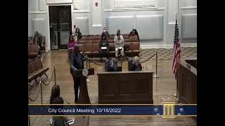 MONTGOMERY CITY COUNCIL MEETING (10/18/22)