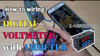 How to Wirings Digital Voltmeter with Ammeter.(tagalog tutorial)