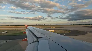 Takeoff at Berlin Brandenburg | Easyjet A320-200 | Economy class.