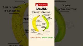 👉 Бананы какие полезнее желтые или зеленые? 👍 Как выбрать бананы #здоровье #пп #зож
