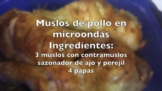 Muslos de pollo en microondas