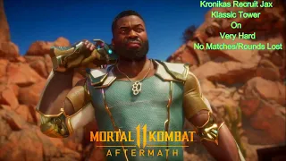 Mortal Kombat 11 Aftermath - Kronikas Recruit Jax Klassic Tower On Very Hard No Matches/Rounds Lost