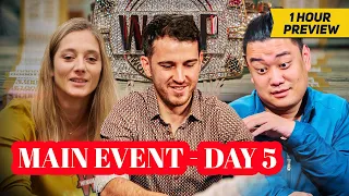 WSOP Main Event Day 5 with Gaelle Baumann, Zilong Zhang and Koray Aldemir | 1-Hour Preview