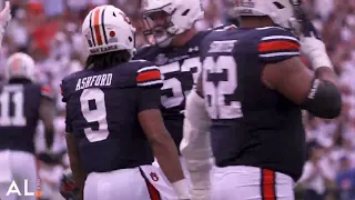 Watch highlights of Robby Ashford's three rushing touchdowns from Auburn's 59-14 win over UMass