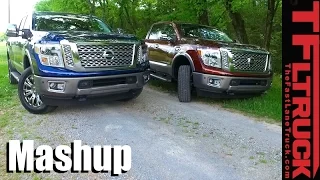 Gas vs Diesel:  2016 Nissan Titan XD Diesel vs 5.6L Gas Engine Mashup Review