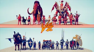 MEGA TRIBAL TEAM vs MEGA MEDIEVAL TEAM - Totally Accurate Battle Simulator | TABS