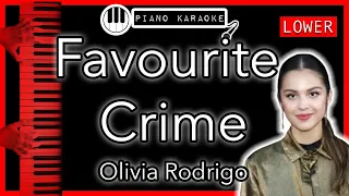 Favourite Crime (LOWER -3) - Olivia Rodrigo - Piano Karaoke Instrumental