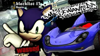 Sonic - #13 on the Blacklist - Need for Speed Most Wanted Pepega Edition