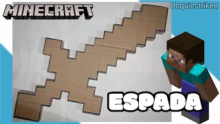 Cómo Hacer una ESPADA de Cartón Tutorial - MINECRAFT [Unquiestriken]