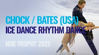 CHOCK / BATES  (USA) | Ice Dance Rhythm Dance | Sapporo 2022 | #GPFigure