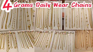 Light Weight Dailywear Short Chains/Revathi Stores Thangamaligai Short Chain Collections/Gold Chains