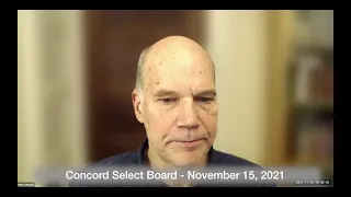 Concord Select Board - November 15, 2021