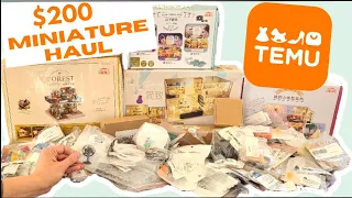 HUGE Miniature Haul from Temu • DIY Dollhouse Kits & 1:12 Accessories