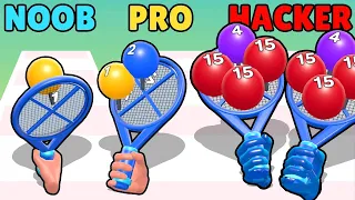 NOOB vs PRO vs HACKER in Racket Run TikTok Gameplay Video 2024