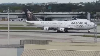 Iron Maiden Ed Force One 747 Landing Fort Lauderdale FLL