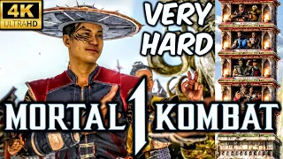 MK1 *KUNG LAO* VERY HARD KLASSIC TOWER GAMEPLAY!! (SHUJINKO AS KAMEO) 4K 60 FPS NO MATCHES LOST!!