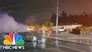 Video Shows The Moment A Small Plane Crashes In Southern California Neighborhood