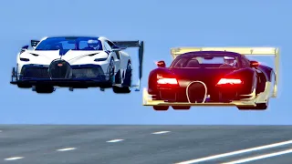 Bugatti Divo GTR vs Bugatti Veyron GTR - Drag Race 20 KM